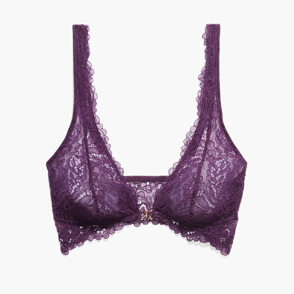 Savage X Fenty: Romantic Corded Lace Front-Closure Bralette - Playtime Purple